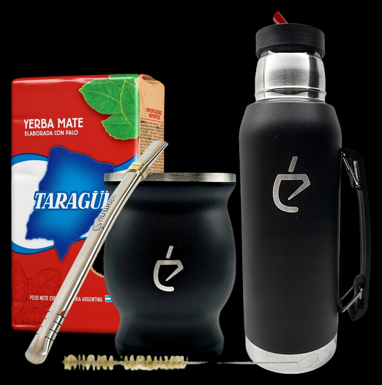 Classic Un Mate Set & Taragui | mate + bombilla + thermos + brush