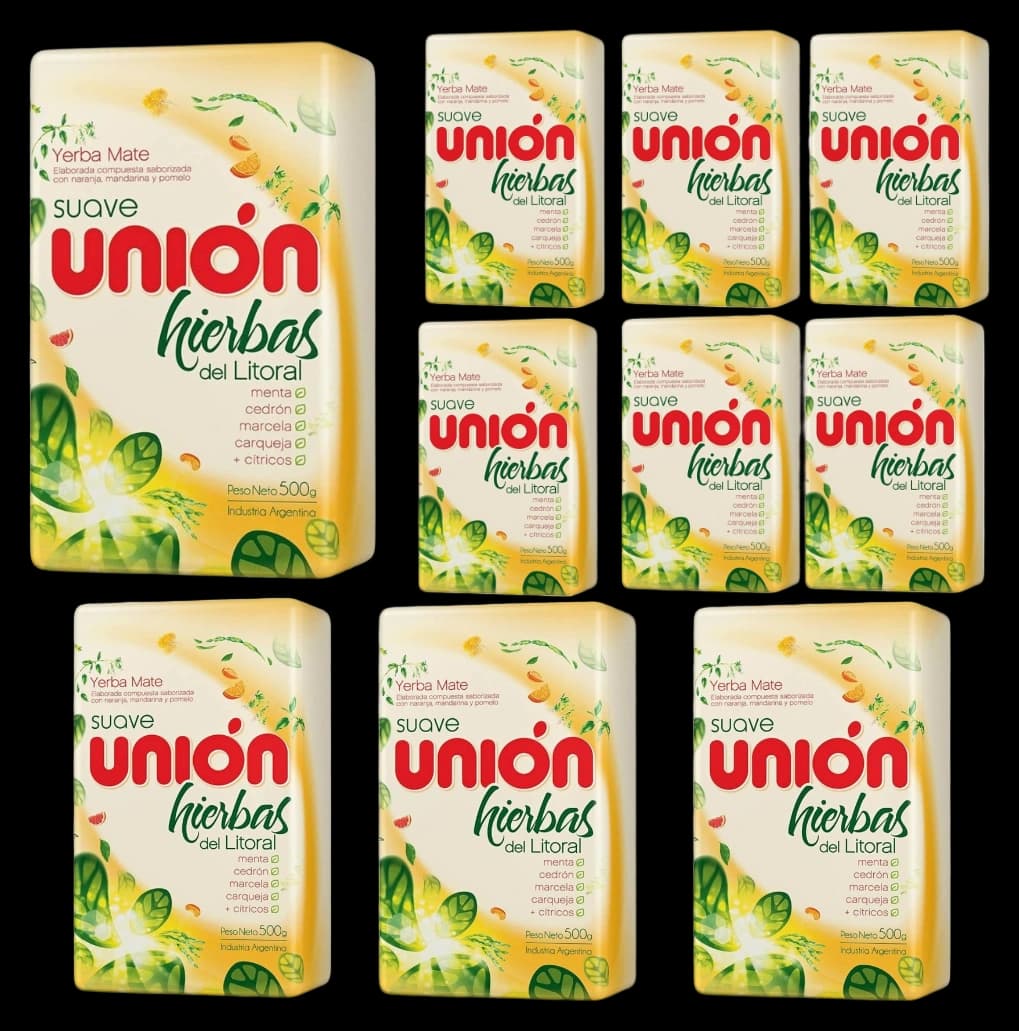Yerba Mate Union Hierbas del Litoral 5kg Set (10 x 500g)