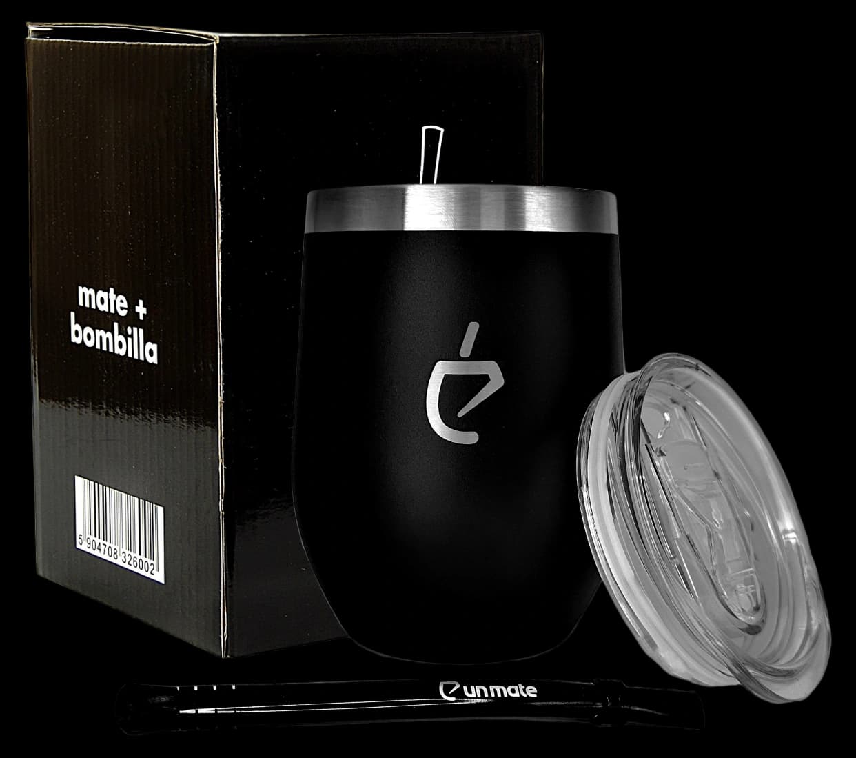 Black yerba mate set THERMOLID