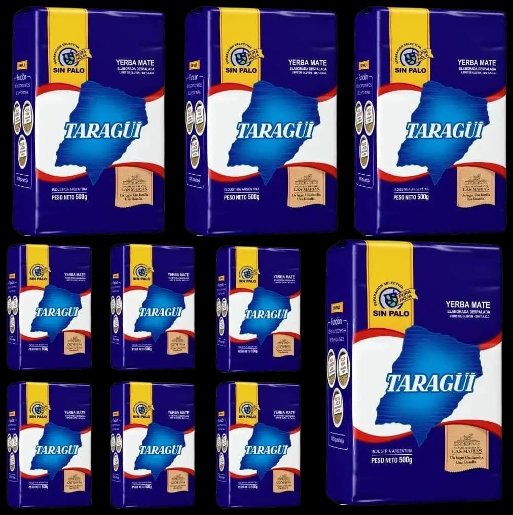 Yerba Mate Taragui Sin Palo 5kg Set (10 x 500g)