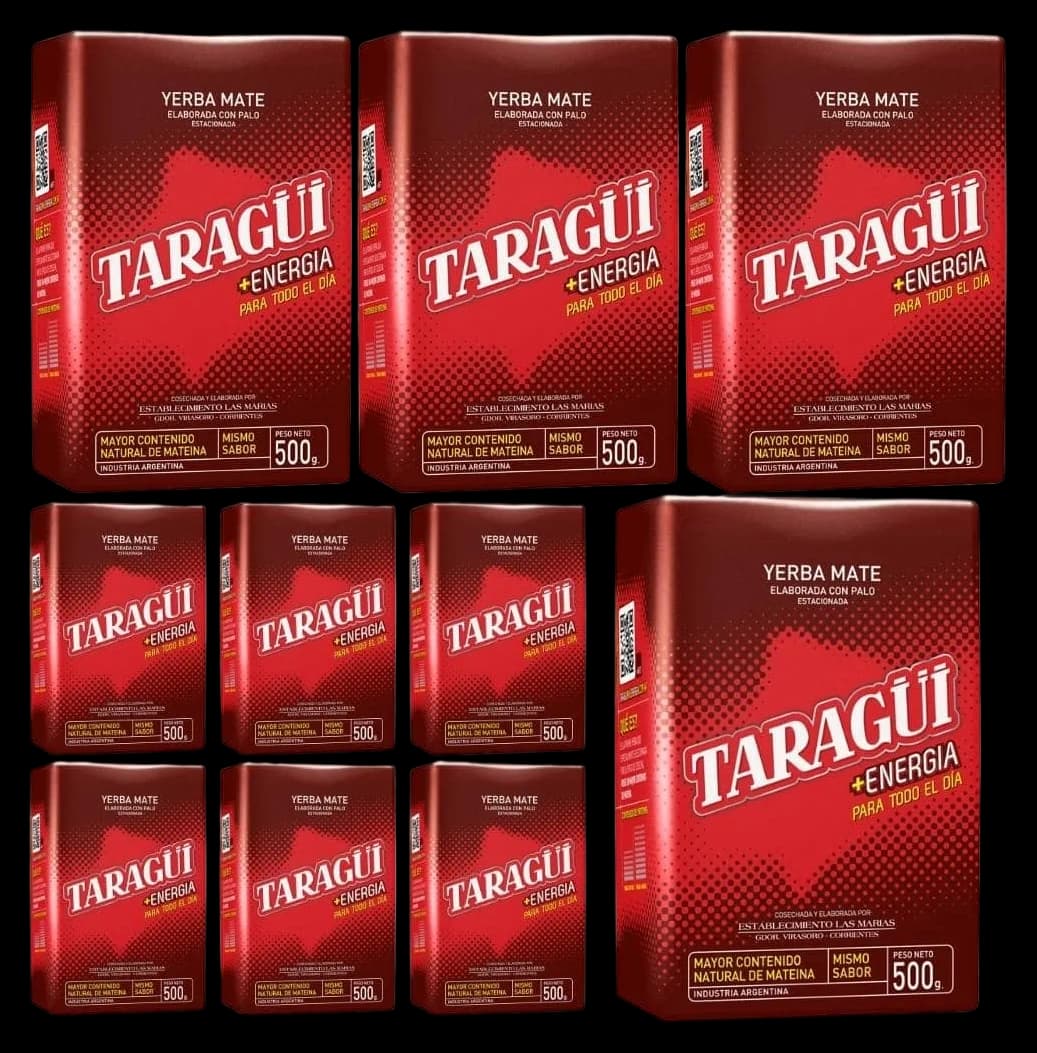 Yerba Mate Taragui Energia 5kg Set (10 x 500g)