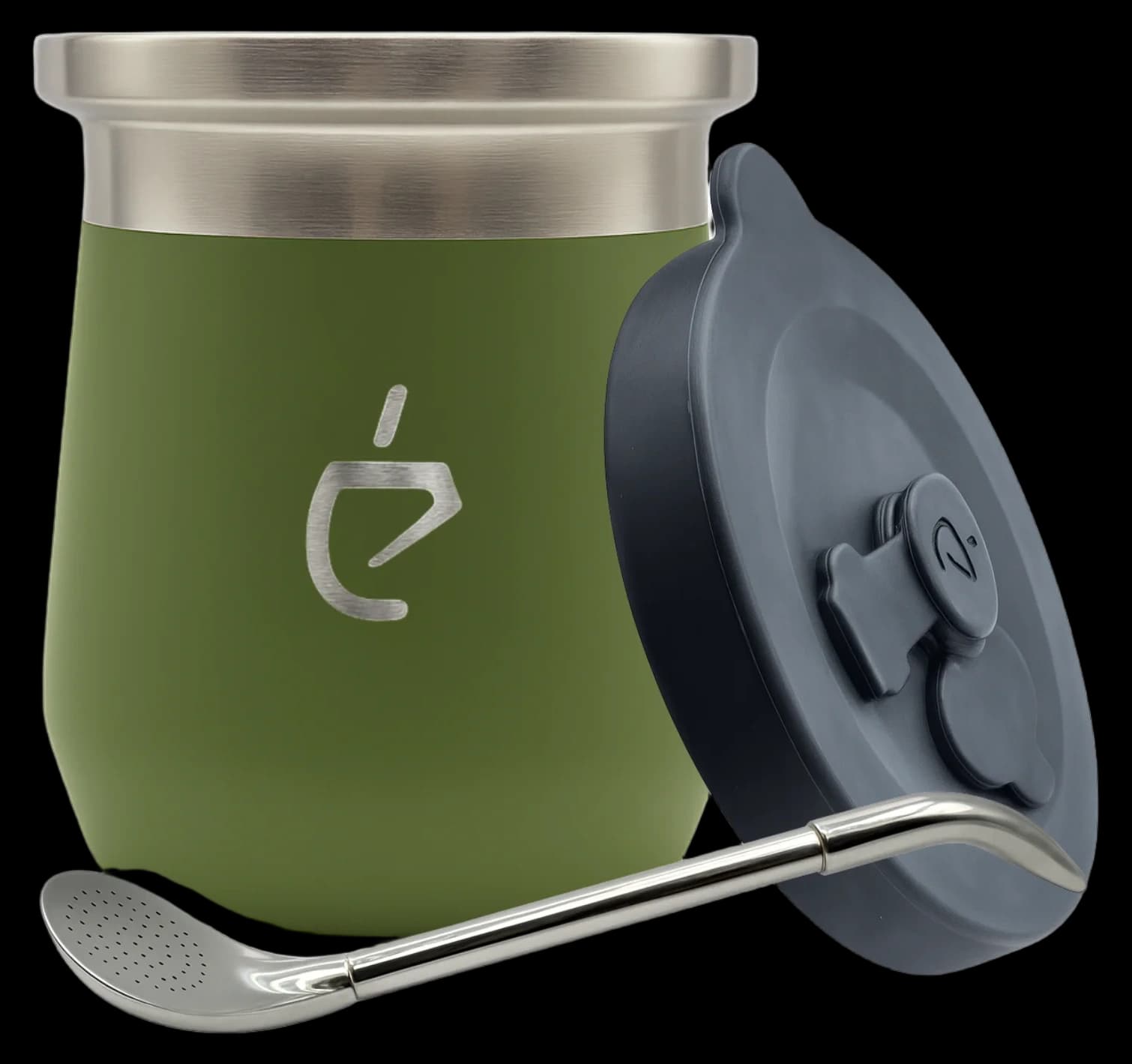 Yerba Mate Set Termolid DualFlow PRO – Forest Green | Un Mate®