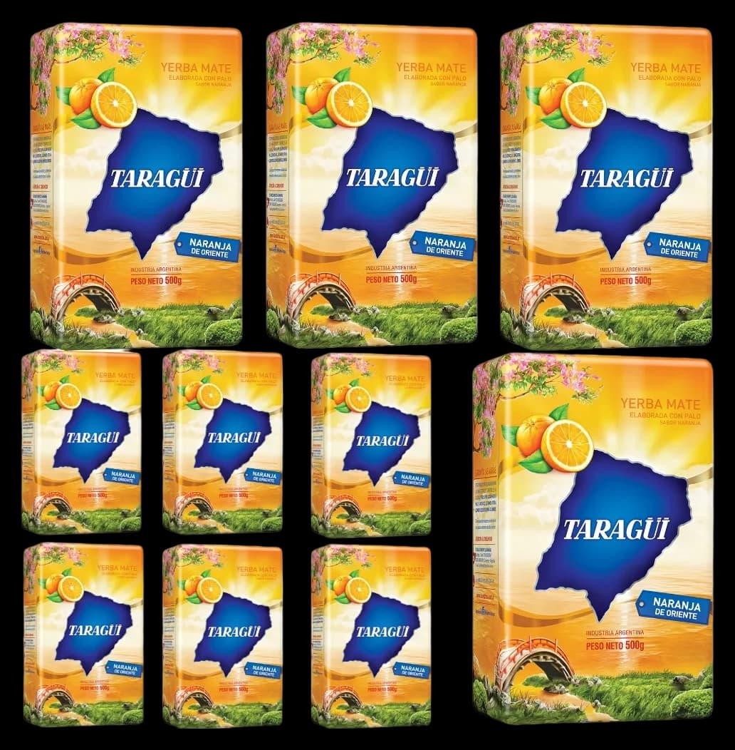 Yerba Mate Taragui Naranja de Oriente (Orange) 5kg Set (10 x 500g)