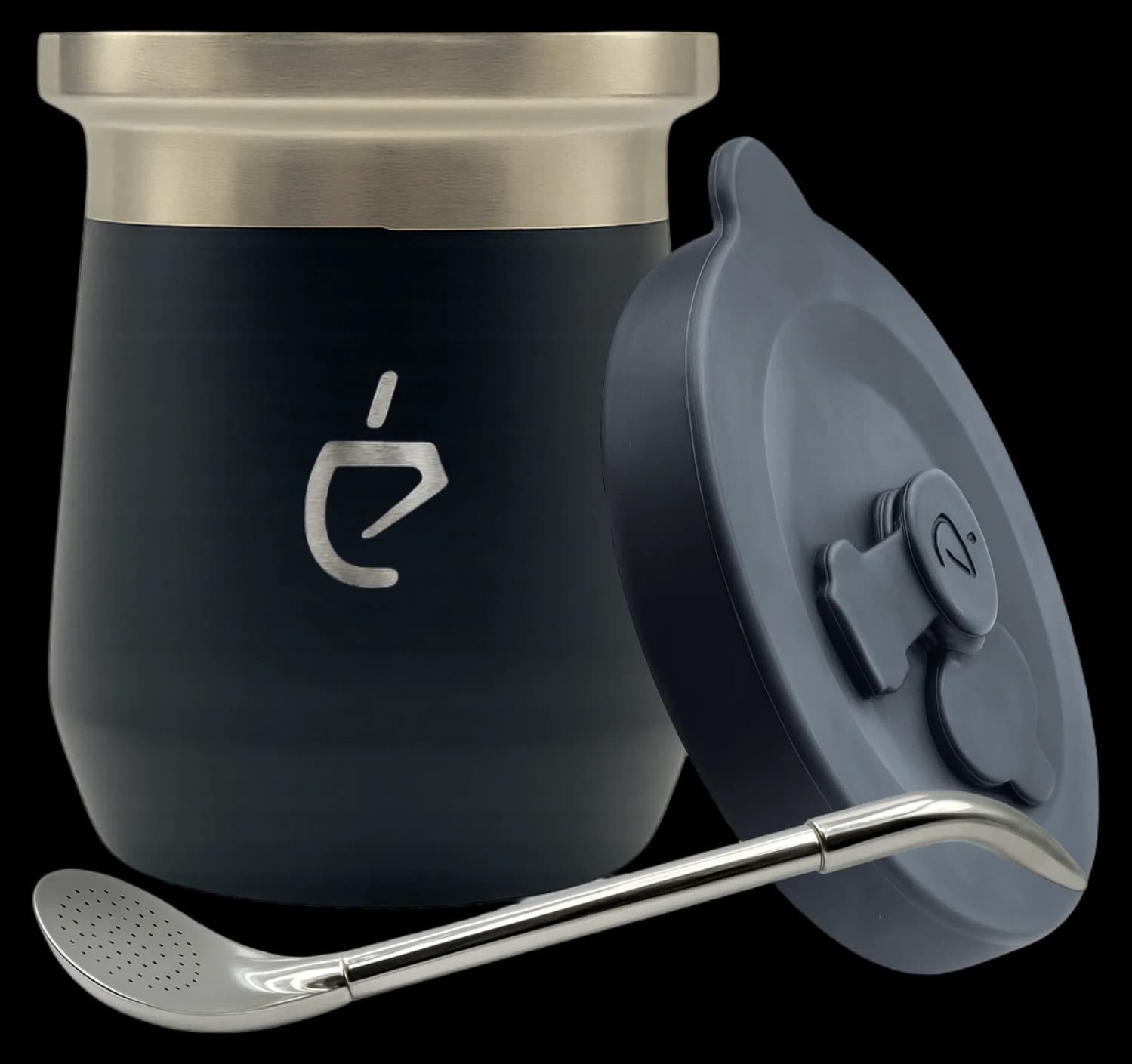 Yerba Mate Set Termolid DualFlow PRO – Obsidian Black | Un Mate®